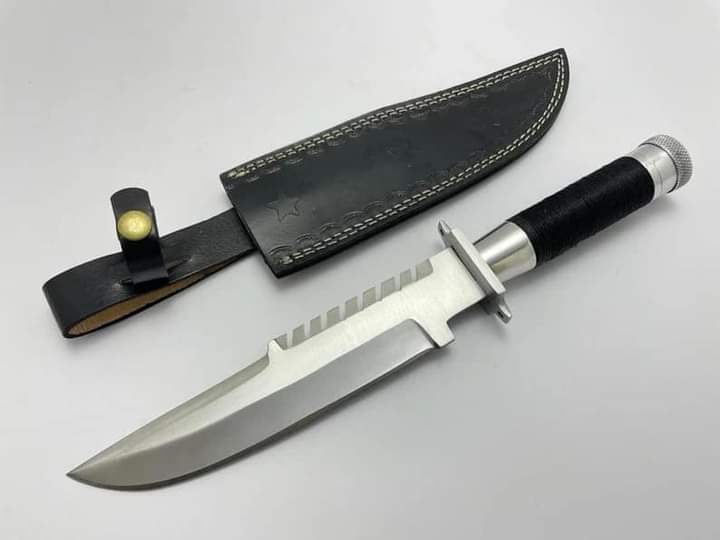 Custom Handmade 5160 Spring Steel Predator Survival Knife With Leather SHEATH