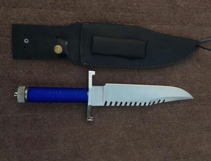 Custom Handmade 5160 Spring Steel Predator Survival Knife With Leather SHEATH