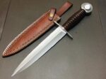 Custom Hand Forged D2 Steel 15" Hunting Dagger Knife With Leather SHEATH