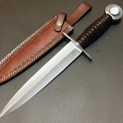 Custom Hand Forged D2 Steel 15" Hunting Dagger Knife With Leather SHEATH