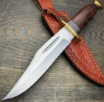 Custom Handmade D2 Steel 13" Hunting Bowie knives Pair With Leather Sheath