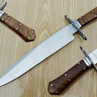 Custom Handmade D2 Steel 15" Hunting Camping Bowie knife With Leather Sheath