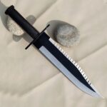 Custom Handmade D2 Steel 15" Hunting Predator Survival Rambo Knife With Leather SHEATH