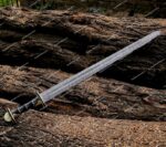 Magnificent Handmade Damascus Steel Blade 38" Long Viking Sword, Medieval/Knight Sword, Combat Sword, Anniversary gift, Gift for father