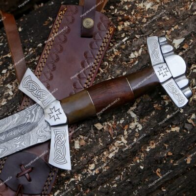 Custom Handmade Damascus Steel Blade 32" Long Viking Sword, Medieval / Knight Sword,