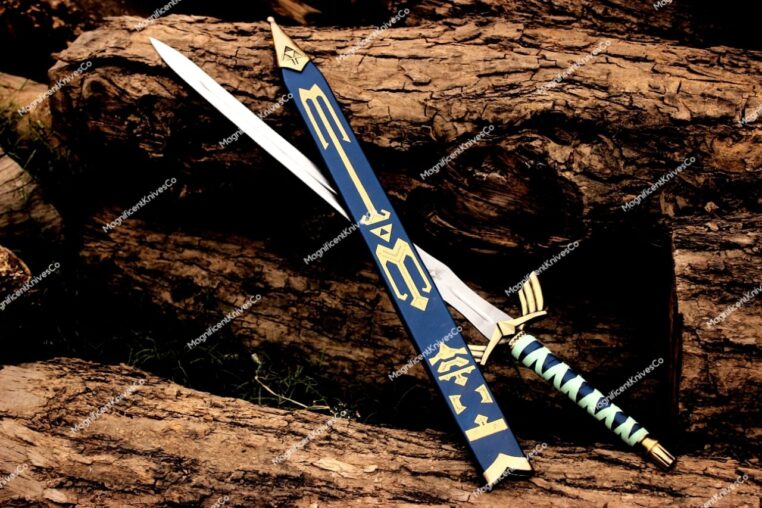 CUSTOM Hand Forged Stainless Steel The LEGEND of ZELDA, Skyward Link's Master Sword with Scabbard-Costume Armor Best Gift for Him,