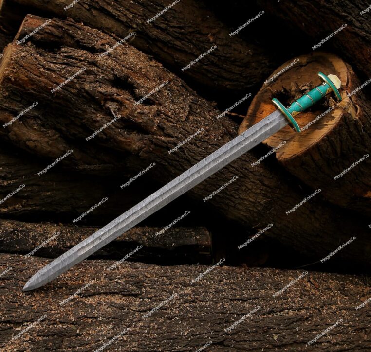 Fully Hand Forged Damascus Steel Medieval Sword, Viking Sword, Handmade swords, Gifts for him