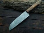 Custom Handmade Damascus Steel Kitchen Knife/Set of 7/ Rollover cover/ Sheath/