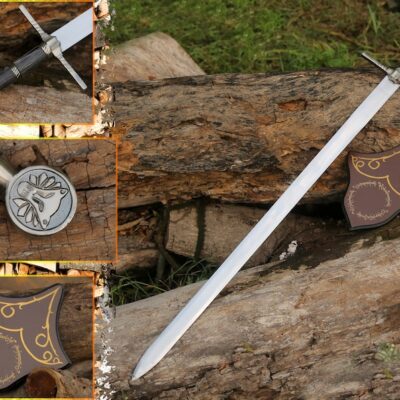 Custom Handmade The Witcher Steel replica Sword of Geralt of Rivia Steel replica Sword of the Feline Christmas day gift Gift for him