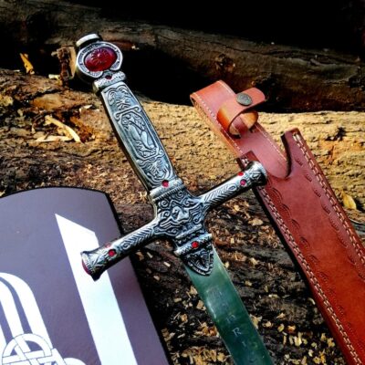 Handmade Engraved Harry Potter Replica Sword of Gryffindor Movie Replica Sword with Leather Sheath & Wall Mount, Christmas Gift for him/her