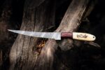 Fillet Fishing Knife Handmade Damascus Steel Knife with Flexible Blade