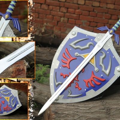 Fully handmade Link Dark Hylian Sheild Replica And Links Ornate Prophecy Hero PairHylian Sheild inspired handmade replica for cosplay