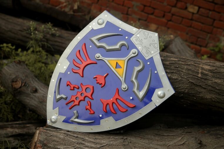 Fully handmade Link Dark Hylian Sheild Replica And Links Ornate Prophecy Hero PairHylian Sheild inspired handmade replica for cosplay