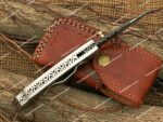 Damascus Steel Pocket knife, Folding blade, Every Day Carry Knife , Damascus Folder, Best Gift For Him, Engraved Handle