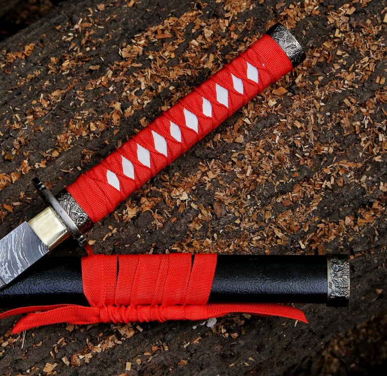 Magnificent Combo Hand Forged Damascus Steel and Stainless Full Tang Sword, Ninja Sword, Assassin's sword, Katana Sword,