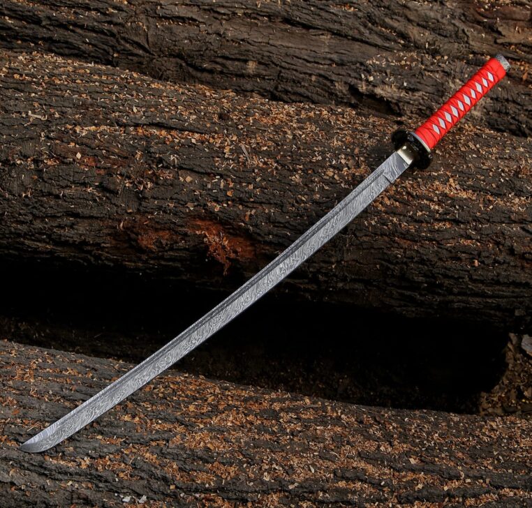 Magnificent Combo Hand Forged Damascus Steel and Stainless Full Tang Sword, Ninja Sword, Assassin's sword, Katana Sword,