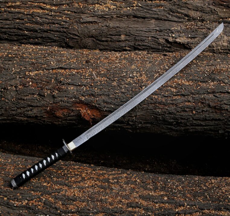 Fully Hand Forged Damascus Steel Full Tang Sword, Ninja Sword, Assassin's sword, Katana Sword, Gifts for him