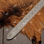 Custom Hand Forged Damascus Steel Blade 40″ Long Medieval Knights Sword