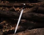 Handmade Witcher Sword, White Wolf Monster Slayer Sword with Scabbard, Geralt of Rivia Steel Sword, Wild Hunt Replica Sword,