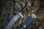 Handmade Damascus Steel Norsemen Viking Long Sword | Collectible Medieval Sword with Scabbard