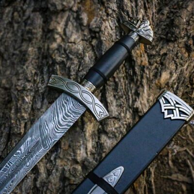 Handmade Damascus Steel Norsemen Viking Long Sword | Collectible Medieval Sword with Scabbard