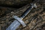 Handmade Damascus Steel Norsemen Viking Long Sword | Collectible Medieval Sword with Scabbard