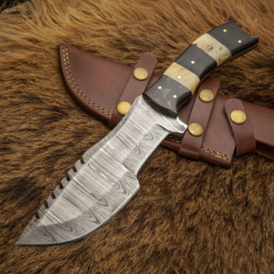 Ridgewalker: 12” Hand-Forged Damascus Tracker Knife – Survival & Bushcraft Ready